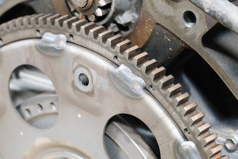 Car Engine with Flywheel Plate Stock Image Image of engine, collar 79994535