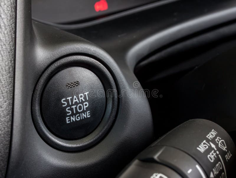 Car engine start button 2 stock photo. Image of power 44801604