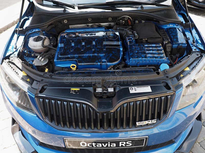 Skoda Octavia RS Close View of Engine Tuning Editorial Stock Image - Image  of king, applied: 231479279