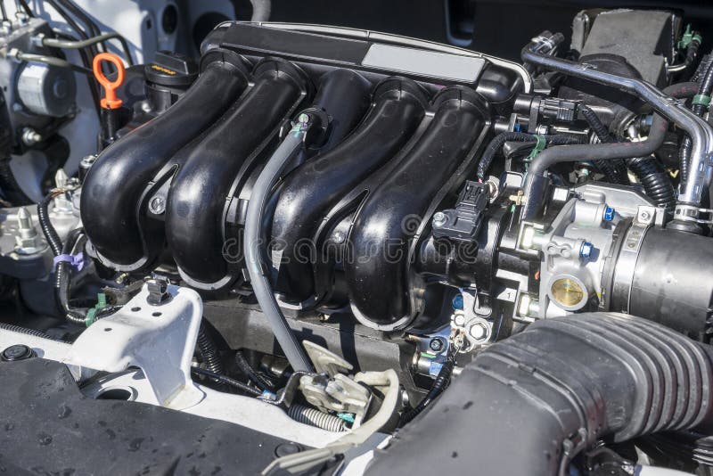 Car Engine Under the Hood 2 Stock Image Image of hood, cable 51160763