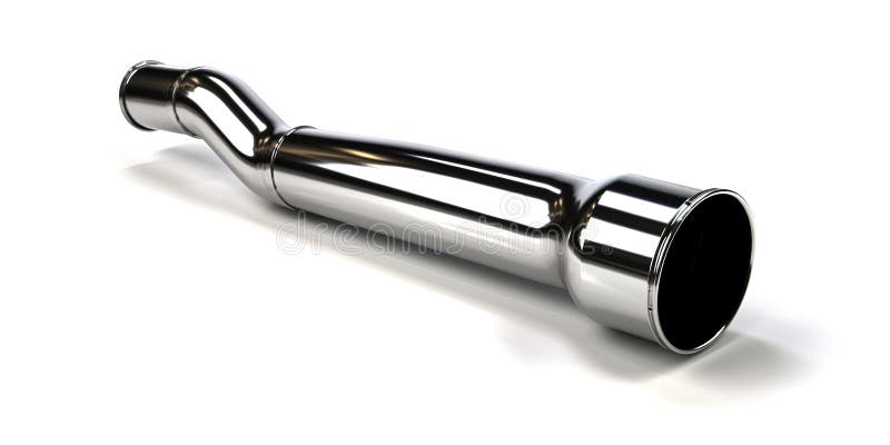 Car Exhaust Pipe Isolated on White Background Stock Illustration