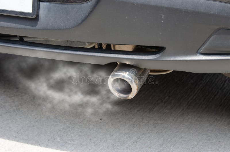 Car exhaust smoke stock image. Image of modern, pollution 154648365