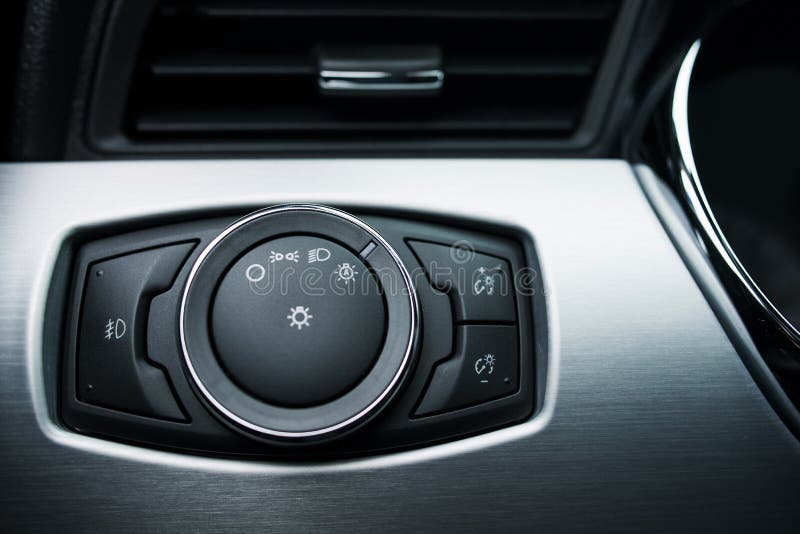 Car Exterior Lighting Control Stock Image Image of horizontal