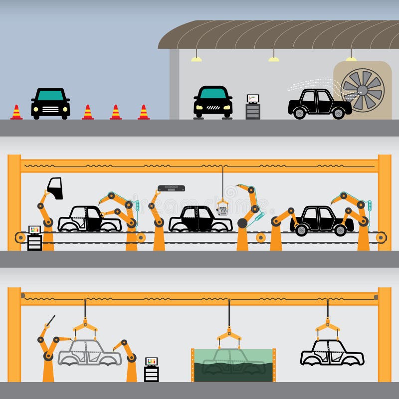 Car facory stock illustration