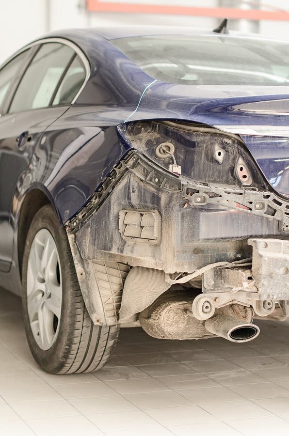 Car without a fender. stock photo. Image of motor, maintenance 40202994