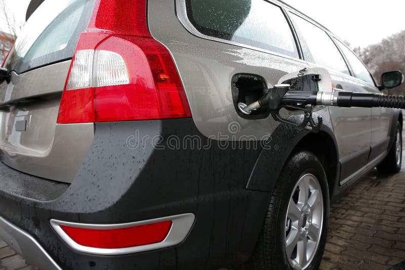 Car on a filling station