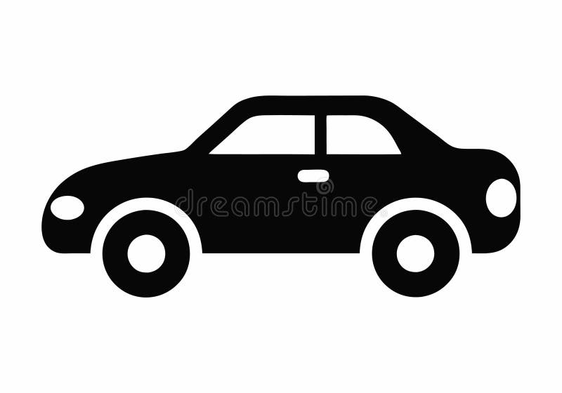 Car flat icon is a minimalistic, two-dimensional graphic stock image