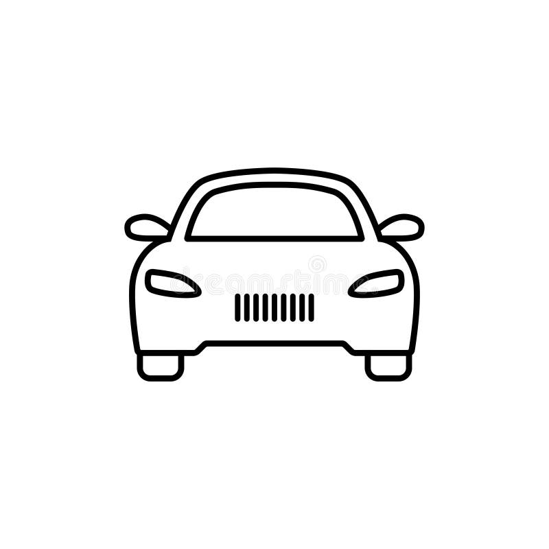 Car Front Line Icon Outline Symbol Stock Vector Illustration Of car-front-line-icon-outline-symbol-stock-vector-illustration-of