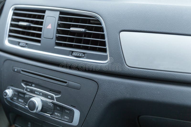 Car Front Panel. Car Interior Editorial Stock Photo Image of black