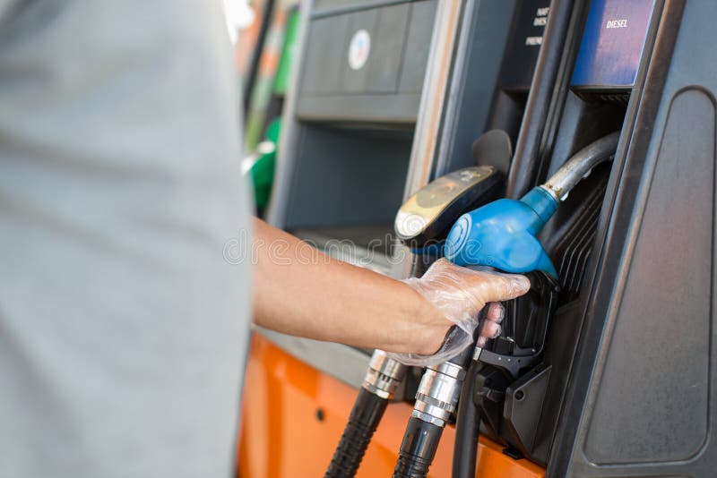 Car at the gas station stock photo. Image of counter 75339438