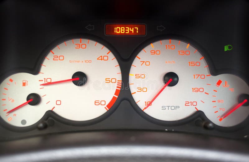 Car gauges stock photo. Image of odometer, speed, measurement 23331302