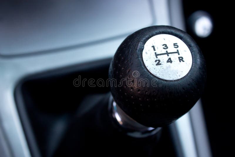 Car gear stick closeup royalty free stock photos