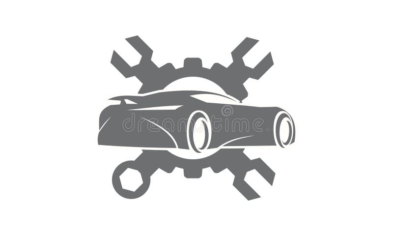 Car Gear Wrench Logo stock vector. Illustration of racing - 91367290