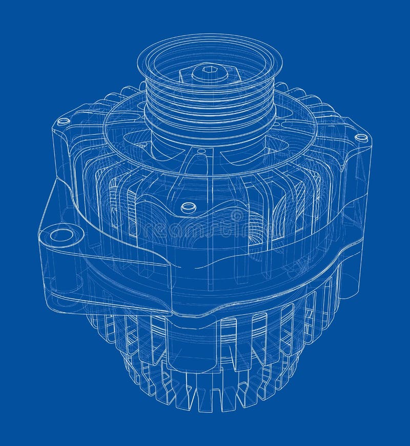 Car generator. Vector stock illustration. Illustration of power 258849198