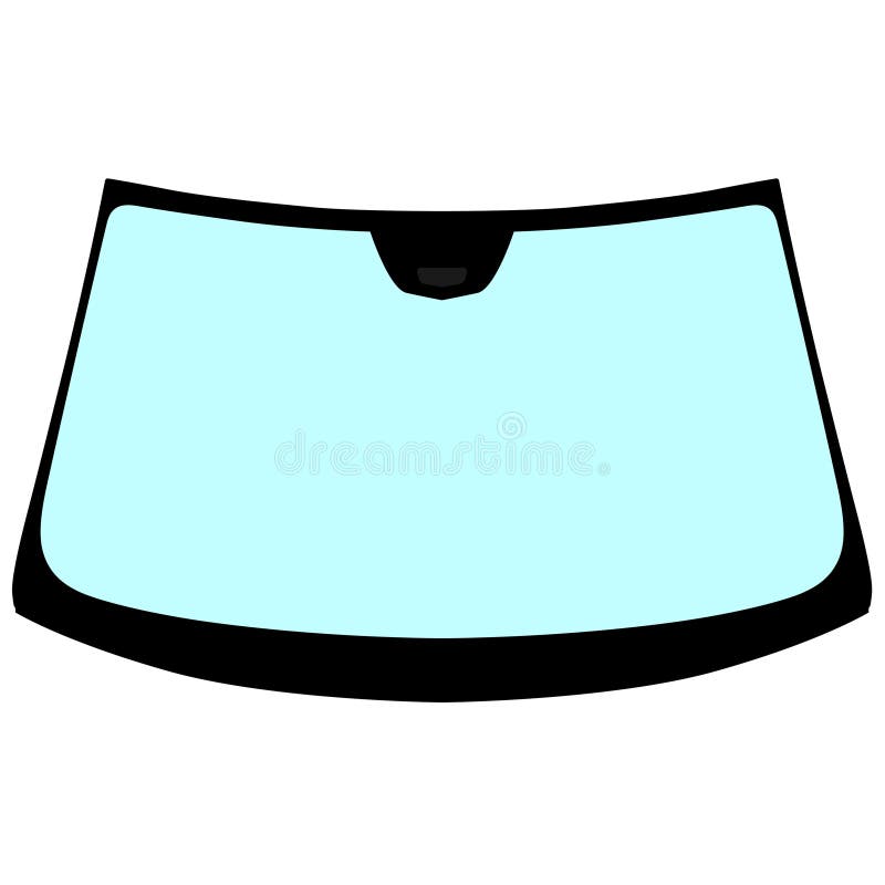 Car Glass Windshield without Light Reflection, New Clean Front Window