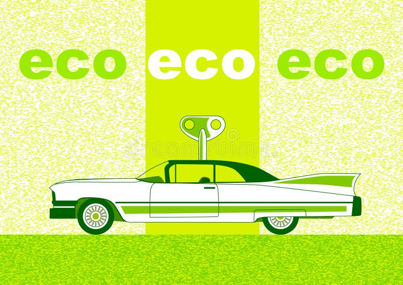 Car on green background