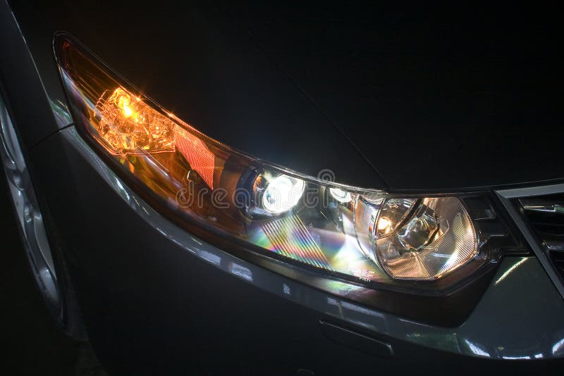 Car headlight stock photo. Image of metal, color, lamp 5751934