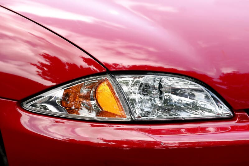 Car headlight closeup stock image. Image of lamp, glass 2284955