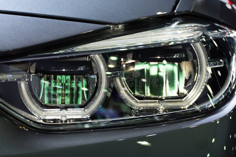 Car headlight or headlamp stock photo. Image of front 84931188