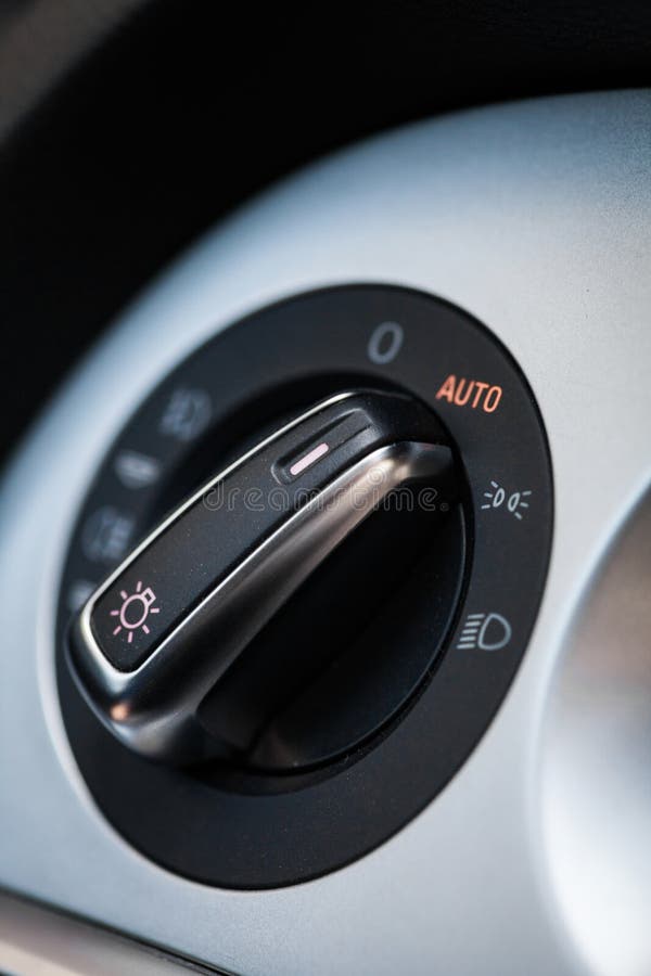 Headlights button stock photo. Image of detail, luxury 38736536