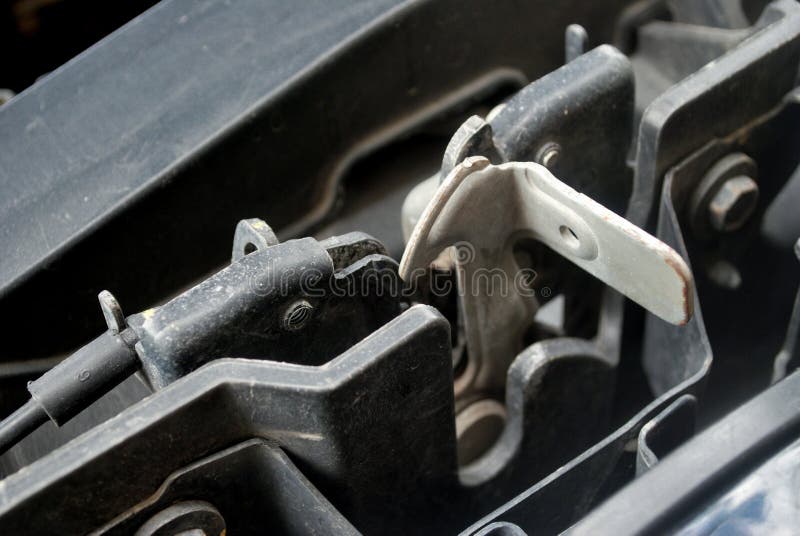 Automotive Hood Locking System. Stock Photo Image of appliance