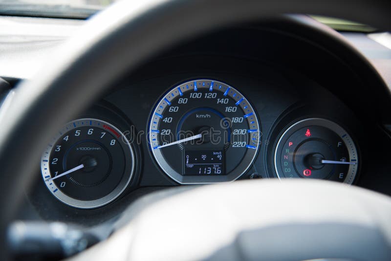 Car Instrument Panel Dashboard Automobile Control Illuminated Panel Speed  Display, Close Up and Shallow Depth of Field Stock Photo - Image of  equipment, dashboard: 80421094