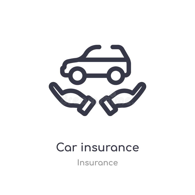 Car Insurance Icon Vector From Insurance Collection. Thin Line Car