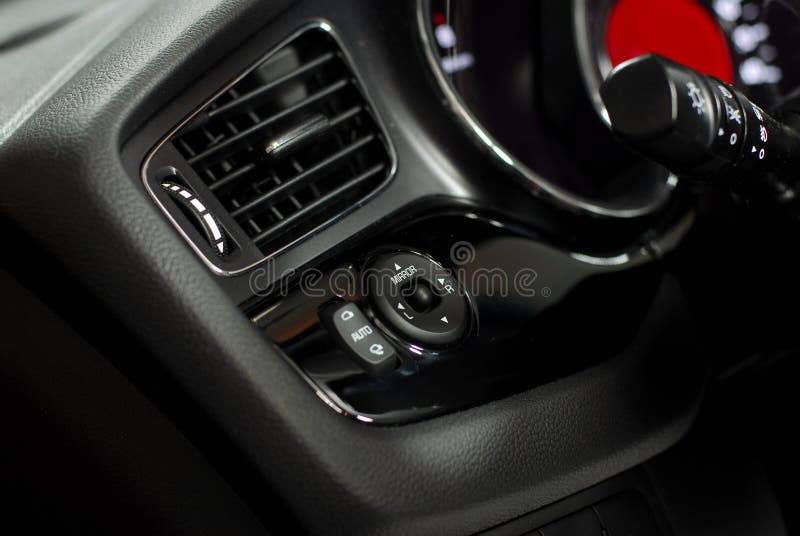 Car interior detail stock image. Image of knob, heat - 31260035