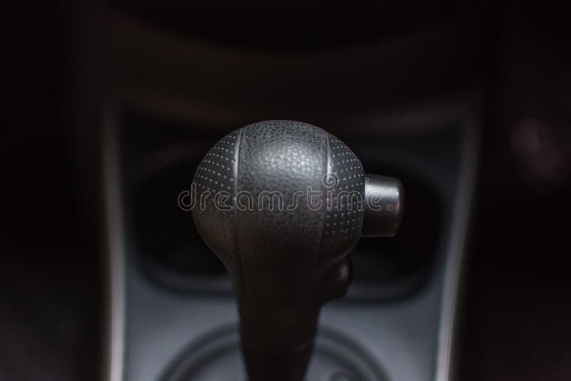 Car Interior with Gear Stick and Sport Button Stock Photo Image of