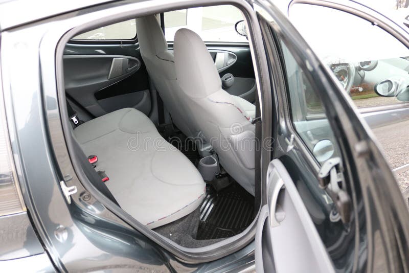 Car Interior. Rear Seats of a Car Interior. Auto Interior with Back