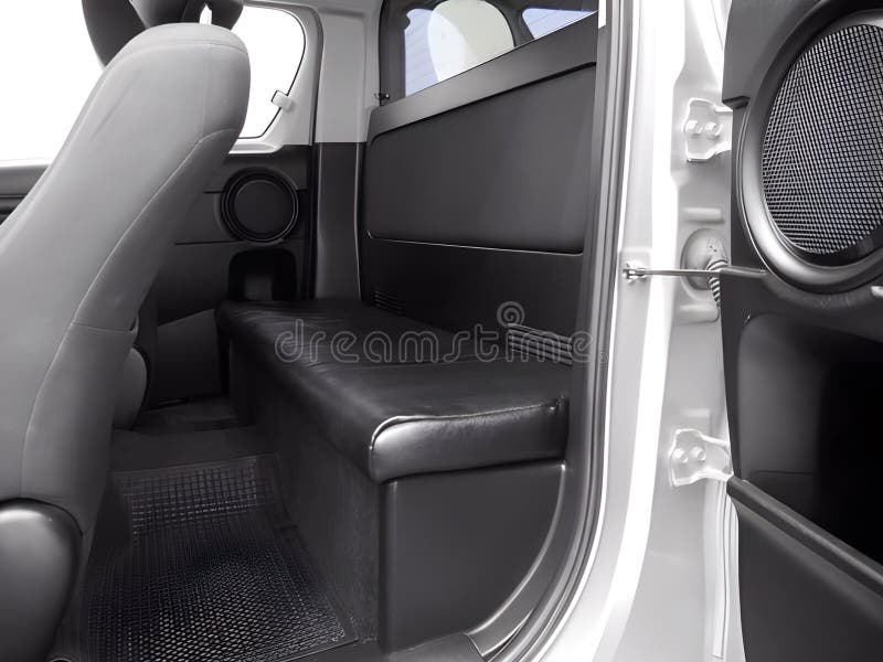 Car Interior. the Steering Wheel, a Large Window Stock Photo Image of