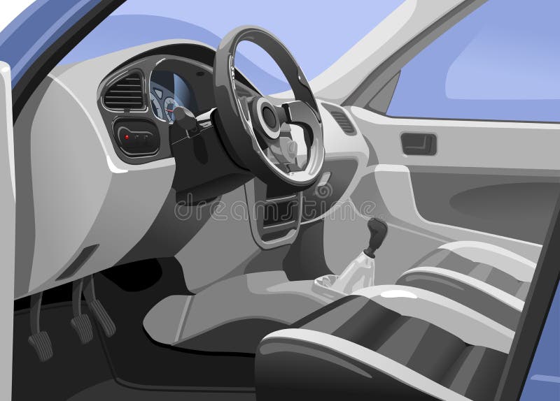 Car dashboard auto salon interior Royalty Free Vector Image