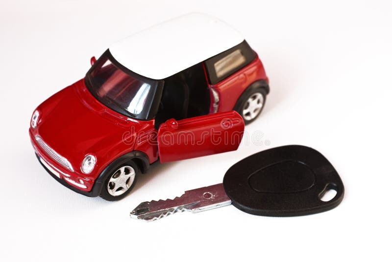 Car and key royalty free stock images
