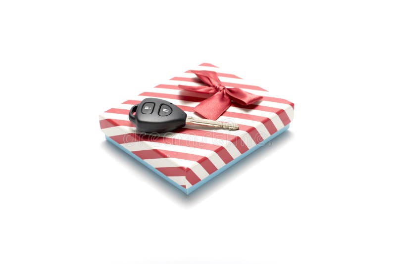 Car key and gift box stock photo. Image of object, idea 53130732