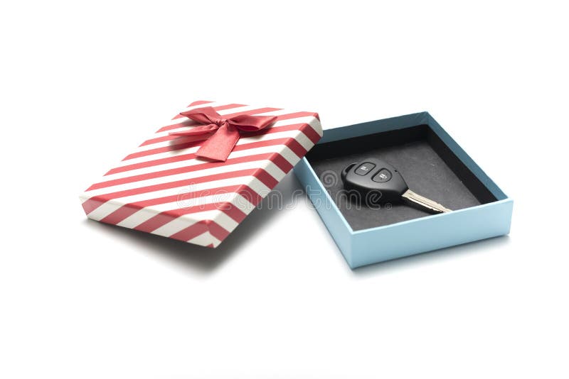 Car key and gift box stock photo. Image of beautiful 53133356