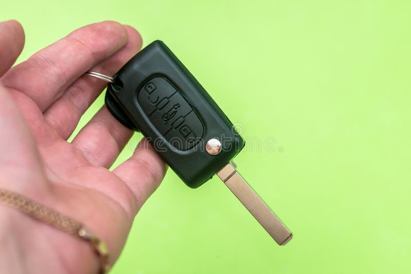 Car key on green. stock image. Image of safety, vehicle 108101857