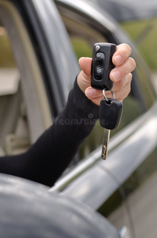 Car key with a remote control royalty free stock images Car key with a remote control royalty free stock images