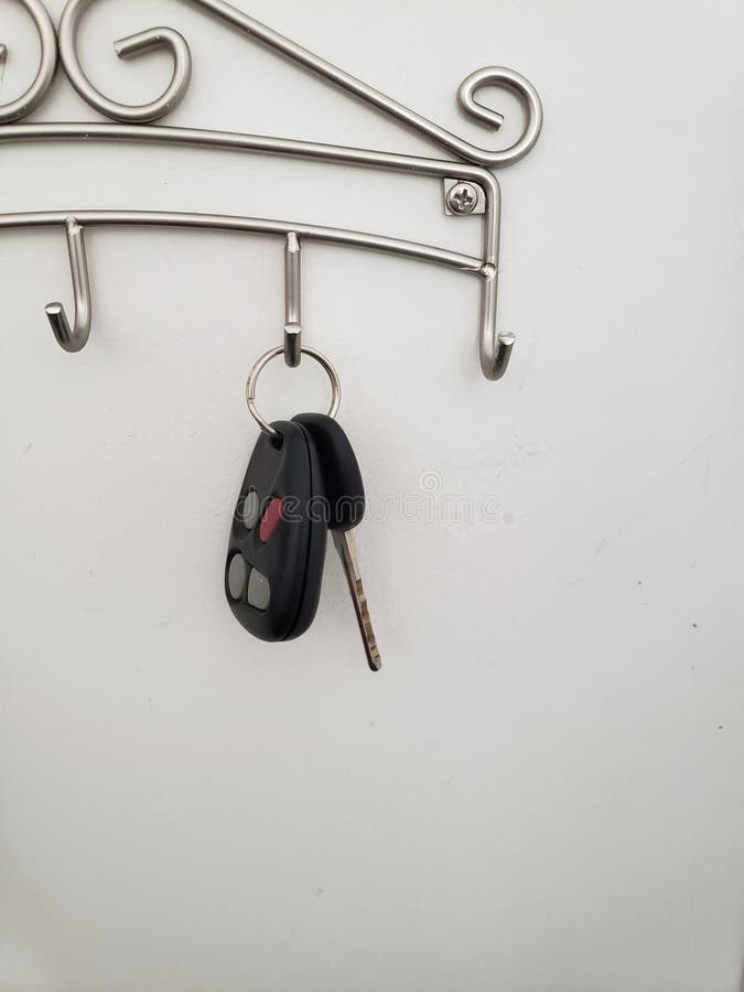Car Keys Hanging On A Key Hook With A White Background Stock Image Image of keys, hook 161179811