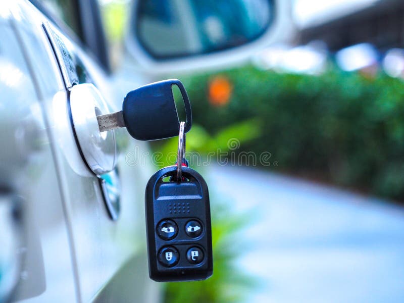 Car Keys Left in a Lock into the Door or the Key in the Car