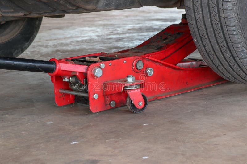 Car Lifts To Check the Suspension System Stock Image Image of cable