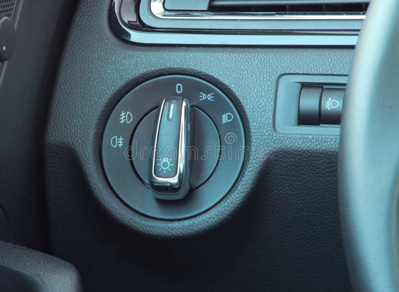 Car lighting switch stock image. Image of knob, meter 31242789
