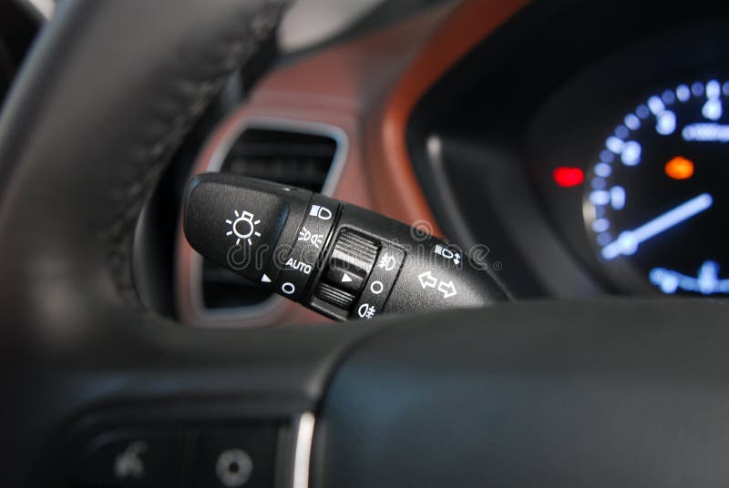Car lighting switch stock photo. Image of knob, cockpit 58718794