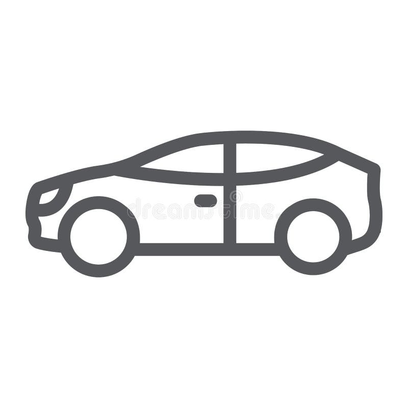 Car line icon, auto and transport, automobile sign, vector graphics, a linear pattern on a white background, eps 10.