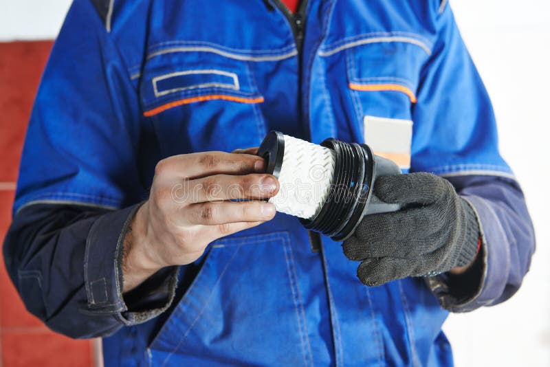 Car Maintenance, Oil and Filter Replacing Stock Photo Image of