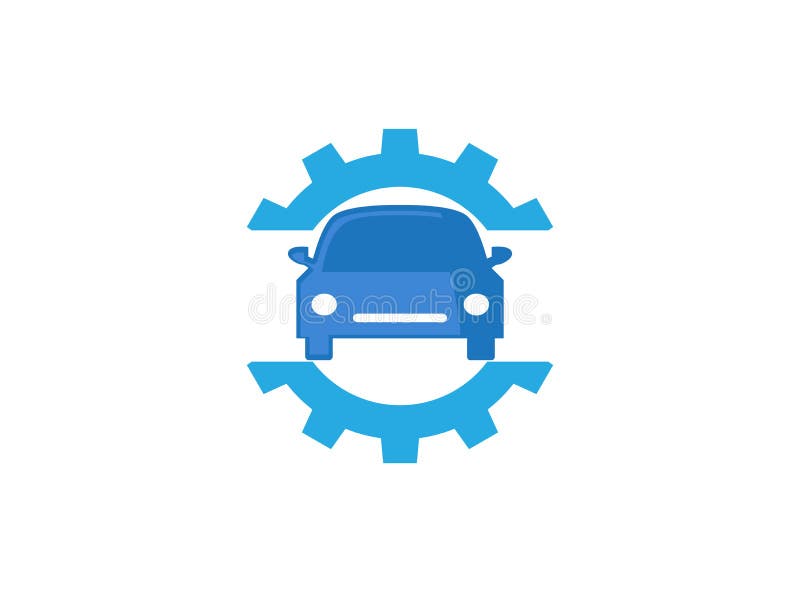Car Mecanic Gear Logo Design Repairation Vehicle Symbol Stock Vector ...