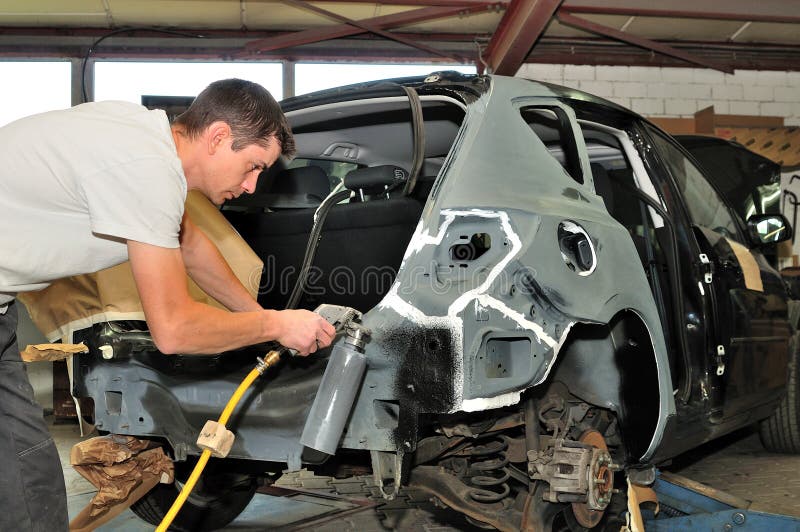 Automobile Car Body Stopping Stock Image Image of assembling, check