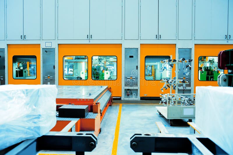 Of Car molding production line royalty free stock photos