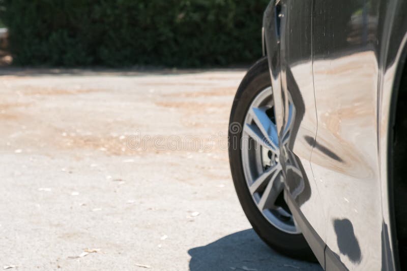 Car Moving Wheels Spinning Making Right Turn Stock Photo Image of futuristic, bright 98373652