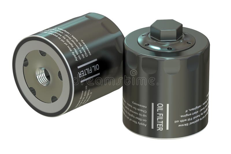 Car Oil Filters, 3D Rendering Stock Illustration Illustration of