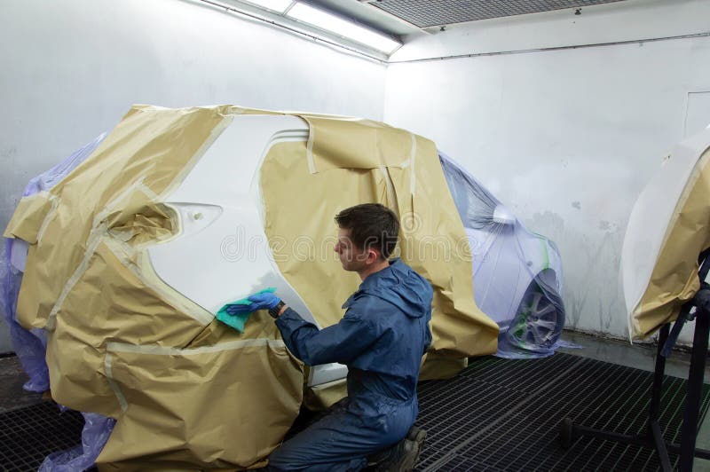 Preparing a car for paint